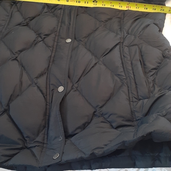 Lands End women's black feather down quilted Puff Parker size large - Picture 5 of 8